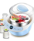 Fully Automatic Yogurt Maker With Stainless Steel Inner Tank And Precision Heating Delivers No Sweat Fresh Dairy Creations Daily For Any Modern Kitchen Setup, with yogurt and berries.
