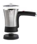 Electric Turkish Coffee Maker For Quick Brew 800W Stainless Steel Design With Concealed Heating Element 360 Degree Swivel Base