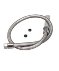 44 Inch Flexible Stainless Steel Hose For Commercial Faucets And Wall Mount Mixers Workhorse Replacement Part OEM Approved Durable High Pressure And Corrosion Resistant Kitchen Hose For Prep Stations And Food Service