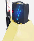 Heavy Duty Electric Pallet Jack Truck With 4400 Lb Capacity And Long Lasting Lithium Battery showing removable battery pack.