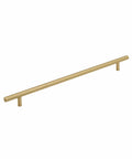 Champagne Bronze Cabinet Pull 12-5/8 Inch Center To Center Bar Handle for cabinets and drawers, shown in a sleek side view