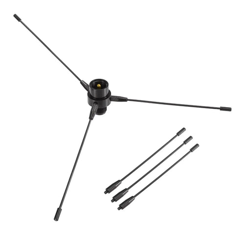 UHF Fiberglass Antenna With Ground Plane Kit For 400-470 MHz GMRS Base Use, 17 Inch Length, SO239 Connector components
