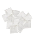 Transparent square bumper pads, 12 pack, clear, for cabinet quiet closures and scratch-free surfaces, 1/2 inch self-stick.