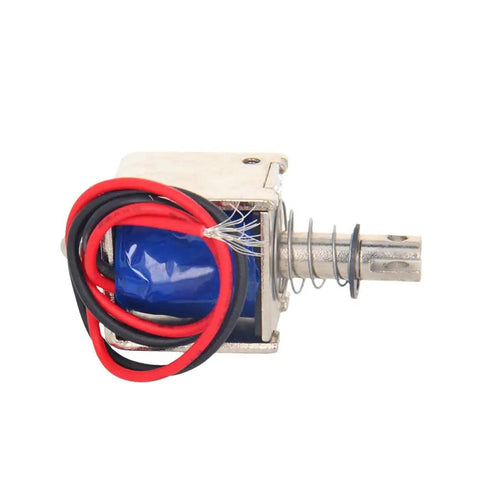 6V DC Push Pull Solenoid Electromagnet 20N Lift Open Frame Linear Motion Actuator 2A 12W 10mm Stroke For Precision Automation Projects JF-0826B-6V Dope For DIY Makers, open-frame with spring and wires