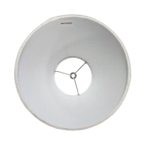 Inside view of Barrel White Small Lamp Shade For Table Lamps Replacement 5x9x7 Inch Fabric Cloth Spider Model showing spider fitting.
