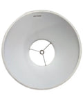 Bottom view of White Barrel Lamp Shade For Table And Floor Lamps Small 6x10x7.5 Inch Fabric Cloth Spider Fitter Replacement For Cozy Glow