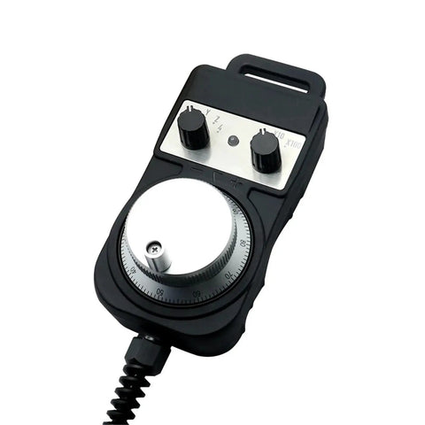 Premium Electronic Hand Wheel Pulse Generator For 4 Axis And 6 Axis CNC Machines Perfect Manual Control Upgrade Tool For Shop Pros black CNC handwheel with 100-step dial and control knobs