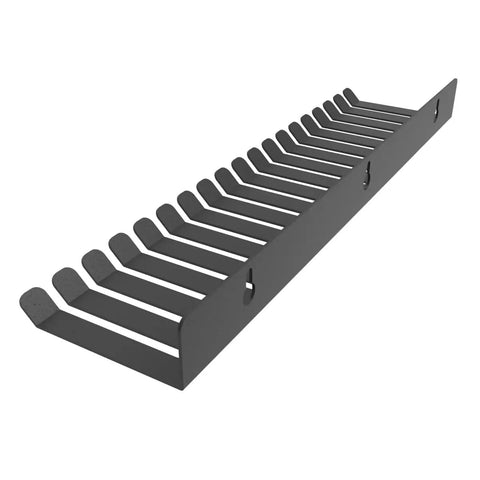 Wall Mount Cable Organizer Hanger 14 Inch Wide With 18 Slots For Patch Audio And Computer Cables Holds Cables Up To 0.21 Inch Diameter