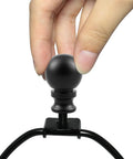 Hand installing Two Pack Black Lamp Finials With Metal Knob Tops For Lampshades Screw Cap Nut Style Durable Die Cast Aluminum