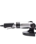 Rugged 7 Inch Pneumatic Angle Grinder, Air Powered Heavy Duty Hand Tool For Metal Grinding And Polishing, Heavy Hitter Shop Workhorse Delivering Real Deal Torque And Smooth Operation Daily, side view.