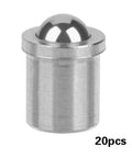 Close-up of a single 304 stainless steel spring ball plunger from the Badass 20 Pack Spring Ball Plungers For Rock Solid Positioning.