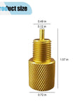 Shop Grade Brake Proportioning Valve Bleeder Tool For Non Adjustable Combination Valves Delivering No Sweat Disc And Drum Adaptation With Gnarly Quick Bleed Flow In Durable Gold Build, measuring 1.57 x 0.72 in.