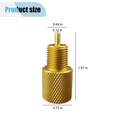 Shop Grade Brake Proportioning Valve Bleeder Tool For Non Adjustable Combination Valves Delivering No Sweat Disc And Drum Adaptation With Gnarly Quick Bleed Flow In Durable Gold Build, measuring 1.57 x 0.72 in.