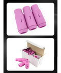 Top Grade 10-Piece Alumina Ceramic TIG Welding Cups Fits WP-17/18/26 set displaying pink ceramic cups in a box and individually.