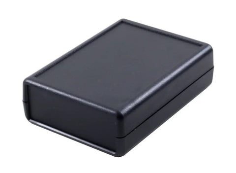 Dope Black ABS Plastic Electronics Enclosure Box With Removable End Panels, 2.6 x 2.6 x 1.1 in, closed view