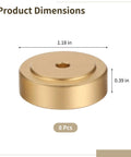8 Pcs Aluminum Cutting Board Feet With Screws Round 1.18 By 0.39 In Silicone Rubber Pads Anti Rust Vibration Dampening Feet