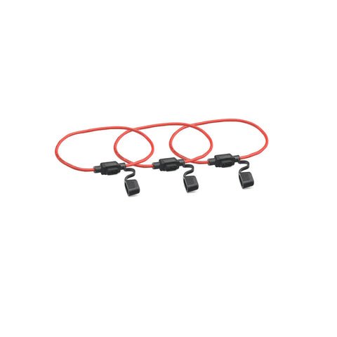 Inline 16 Gauge Fuse Holder Kit For Mini Blade Fuses With 3 Pieces And 6 Mini Fuses 5A 7.5A 10A 30cm Wire 32V DC RoHS Certified Vehicle Electrical Protection