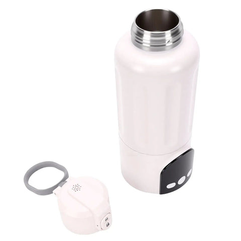 Game Changing Portable USB Rechargeable Electric Water Heater, 500 Ml Travel Heating Cup With 16000 Mah Battery, with detachable lid.