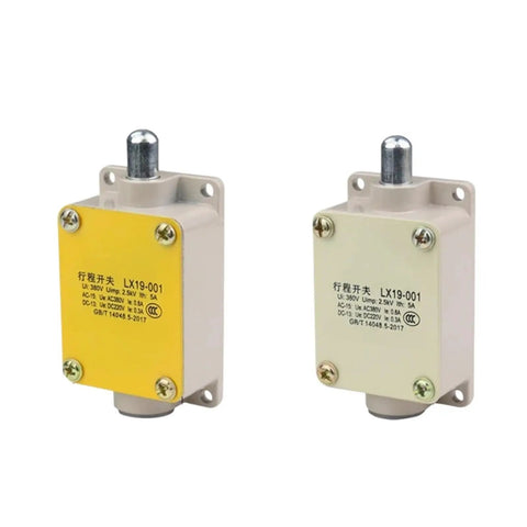 Beefy Workhorse Momentary Travel Limit Switch 1NO 1NC With Millimeter Precision Contacts, yellow and beige