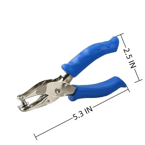 Two Pack One Quarter Inch Circle Hole Punches Handy Handheld Paper Punch For Scrapbooks Cards Invitations Tags DIY Crafts Steel Construction Blue Handle Great For Card Making And Gift Tag Projects