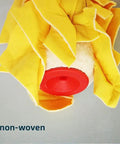 Heavy Duty 7 Inch Texture Paint Roller With Non Woven Pattern Grip For Wall Embossing, yellow non-woven cover detail.