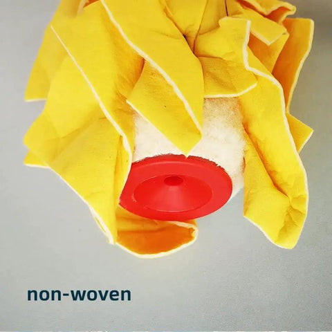 Straight Up Solid 7 Inch Texture Paint Roller With Non Woven Embossed Cover and Comfortable Handle top view showing non-woven cover.