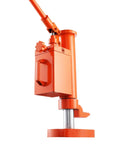 Heavy Duty Hydraulic Toe Jack 10 Ton Lift Capacity Rock Solid Machine Jack with 360 swivel body and handle detail