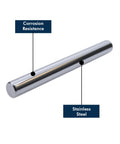 3/8 X 4 Inch Dowel Pin Alloy Steel Thru Hardened, showing corrosion resistance and stainless steel material