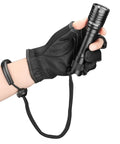 Person holding 2 Pack Scuba Diving Flashlight With Rechargeable Power Dive Light Torch 3000 Lumens Underwater, black glove shown