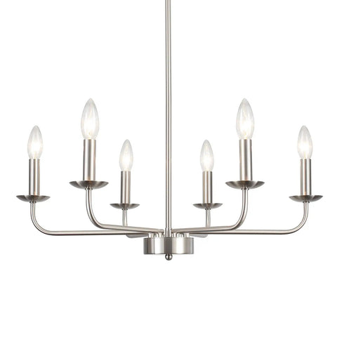 Six Light Farmhouse Candle Chandelier In Black And Brass For Bedrooms Kitchen Island And Dining Rooms Ceiling Light Fixture Pendant Lighting