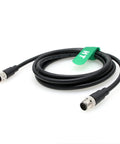 M12 A-Coded 8 Pin Female To 8 Pin Male Shielded Cable For Cognex Sensor 5m coiled with connectors