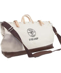 24 Inch Deluxe Canvas Tool Tote With 17 Interior Pockets And Detachable Shoulder Strap Heavy Duty Natural Canvas