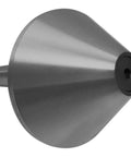 Side view of MT4 bullnose live center with 75-degree Morse taper for lathe turning