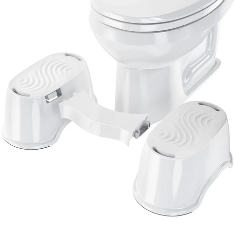7 Inch Toilet Stool For Easier Posture And Faster Poops, Detachable Potty Step Stool For Adults And Kids, split foot rest design