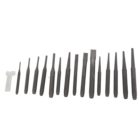 16 Piece Mechanics Punches And Chisel Set With Taper Punch, Pin Punch, Center Punch And Cold Chisels For Metal And Wood DIY