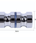 Heavy Duty Aluminum Door Handle For Glass Doors And Cabinets, 1.1 Inch Diameter, Silent Hydraulic Soft Close Buffer, side view