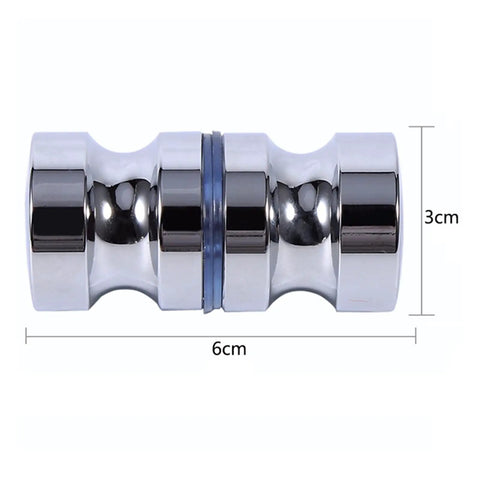 Heavy Duty Aluminum Door Handle For Glass Doors And Cabinets, 1.1 Inch Diameter, Silent Hydraulic Soft Close Buffer, side view