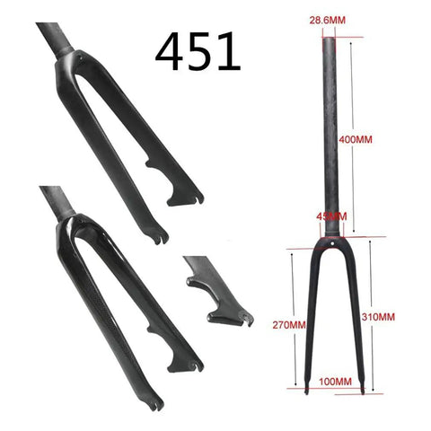 Fully Carbon 20 Inch BMX Front Fork Built For Speed With Axle To Crown 451mm 1 And 1 Eighth Inch Threadless Steerer