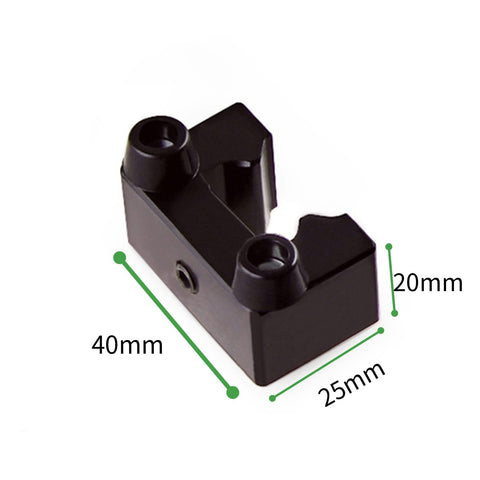 4 Pack Fixed Ring Rail Limit Blocks For HGR20 Linear Guide Rail DIY CNC Routers Lathes Mills Kit, black aluminum 40x25x20mm