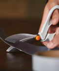 PowerCut SoftGrip Fabric And Mixed Media Scissors Built Tough For Crafting 8 Inch Heavy Duty Serrated Blade That Slices Fabric Cardboard Cork Foam And More With Precision Curved Edge, cutting curved cardboard