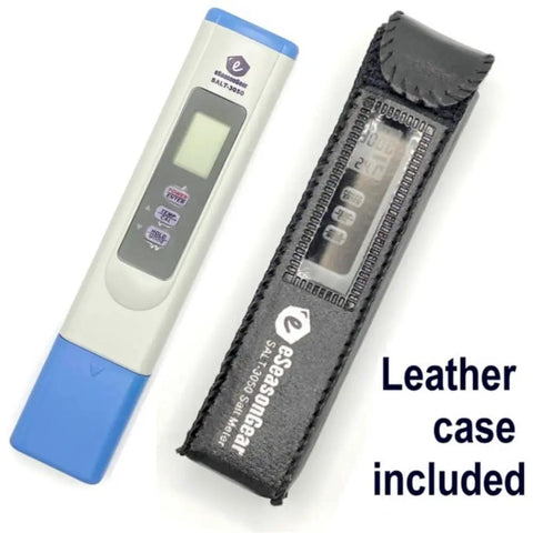 Pro Grade Salt Water Salinity Meter Waterproof IP65 Digital PPM Temperature Tester For Salt Water Pool And Koi Pond with case