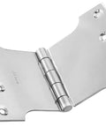 Stainless Steel Parliament Door Hinge 4x4x6 Inch Wide Throw Expandable Swing Clear Reversible Satin Finish with 32D Self Drilling Screws