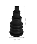 Rugged Rubber Grommet Kit For Automotive Wiring Harnesses And Wire Bundles Fits Three Eighths To One Inch Wires Durable Black Seals For DIY Install And Vehicle Cabling That Works Like A Charm. Black rubber grommet, 10cm tall and 4.5cm wide for automotive wiring