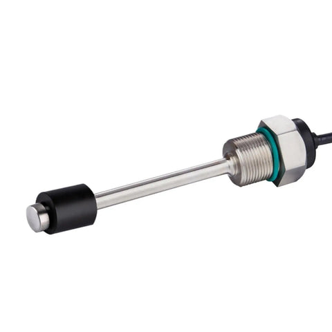 Heavy Duty 304 Stainless Steel Liquid Level Switch For Electric Vehicle Charging Coolant Sensor Float Gauge showing a detailed side view of the durable sensor.