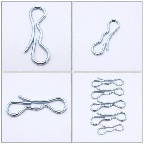 Solid 5Pcs Alloy Steel Cotter Pins Bow Tie Style Locks For Industrial Science Projects Compact, Sturdy And Easy Install Quick Fix Solution in silver.