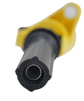 Close-up of Yellow Ignition Coil Pack Set Of 10 DG508 Curved Boot For Motorcraft Spark Plug SP479 Delivers Power Gains And Smoother Idle