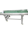 Heavy Duty 110V PVC Belt Conveyor On Wheels With Double Baffle, 70.9 Inch Long And 19.7 Inch Wide Flat Belt System, industrial use