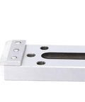 Heavy Duty Stainless Steel Wire Edm Fixture Board With Tough Precision Clamp Jig For Solid Machine Shop Layout Alignment Leveling And Secure Workholding Setup Rig close-up of jig clamp with mounting holes and slide groove.
