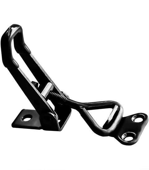 Heavy Duty Toggle Latch Set 4 Pack Adjustable Steel Latches in Black for Tool Boxes Cabinets Doors and Trailers Rust Resistant 200 Lb Holding Capacity High Carbon Steel Construction Gh 4001