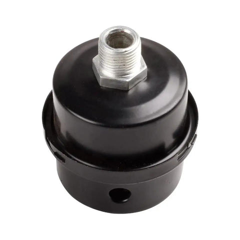 Three Eighths Inch Male Thread Air Compressor Silencer And Filter Metal Intake Muffler with sound absorbing filter element